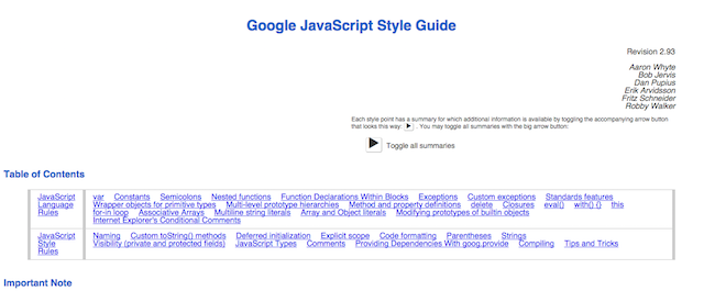 газ-Google-JavaScript стил-водач