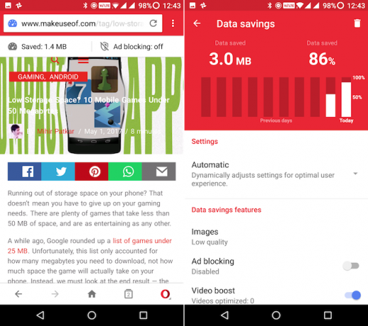 android lite apps opera mini