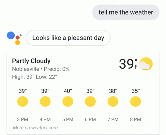 Google Assistant Weather