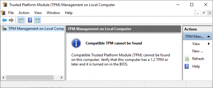 не е намерен съвместим с bitlocker tpm