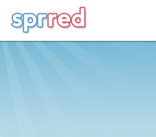 Sprred - Лесна платформа за блогове за технологично оспорвано лого на sprred