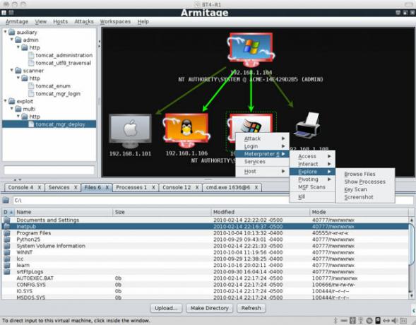 Armitage - GUI за рамката на Metasploit, която прави намирането и използването на уязвимостите наистина много лесно