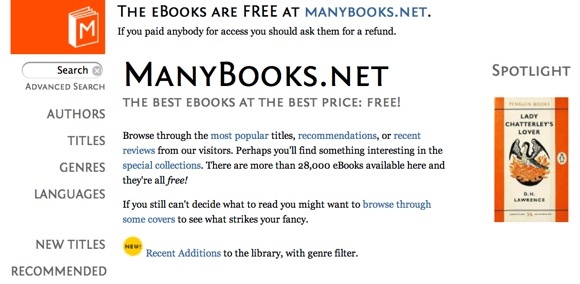 3 добри онлайн източници за безплатни електронни книги и безплатни приложения за Ereader ManyBooks