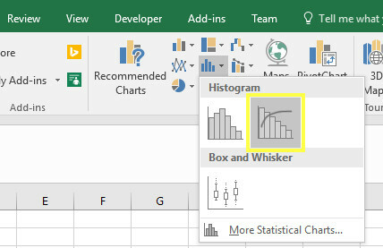 pareto вмъквам excel