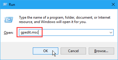 Отворете редактора на групови правила в Windows 10