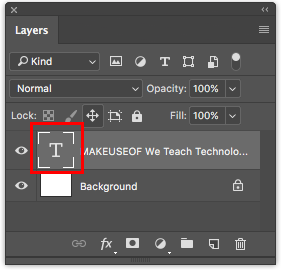 Как да добавите и редактирате текст в Adobe Photoshop Photoshop Layers Panel