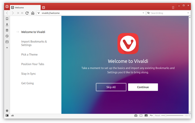 Уеб браузър Vivaldi в Linux