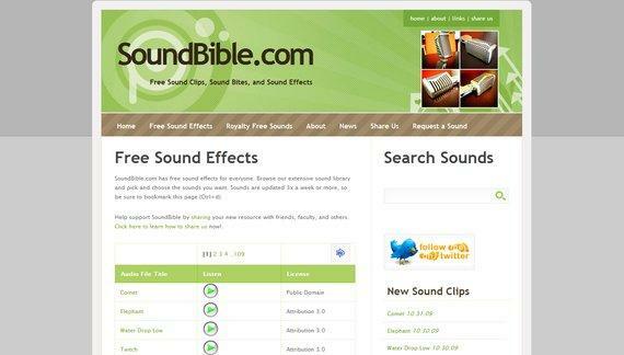 Топ 5 сайта за безплатни звукови ефекти Изтегляне на библия