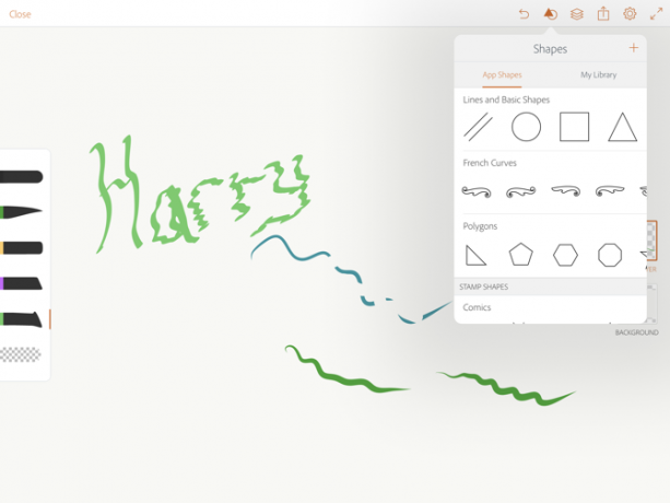 Adobe Illustrator Начертайте векторни форми на Apple Pencil