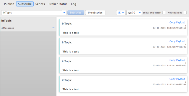 inTopic MQTT тест