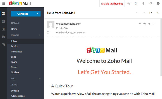 свободни имейл услуги-Zoho-мейл