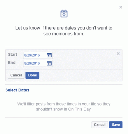 Как да спрете появата на спомени във Facebook във вашите дати на известия