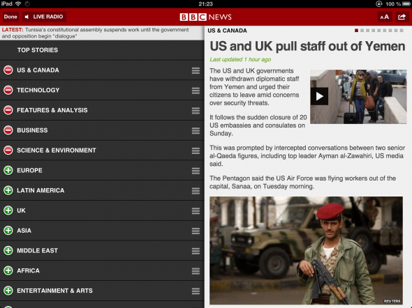 Вземете своето поправяне на новини за iOS International от BBC bbcnews персонализирайте 590x442