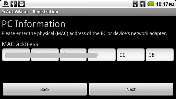 събуждане в LAN приложение за android