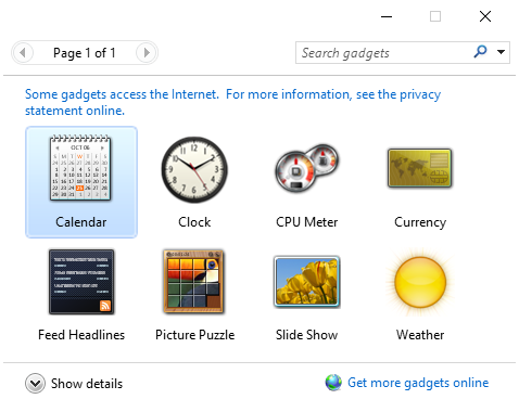 Windows 10 Gadgets за Windows