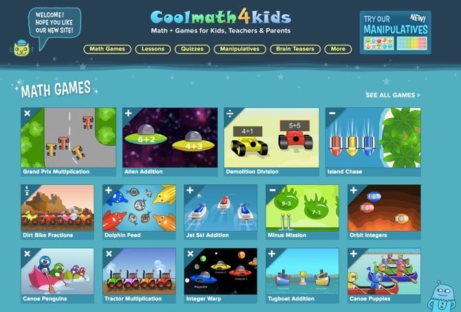 Образователна игра за деца - Coolmath4kids