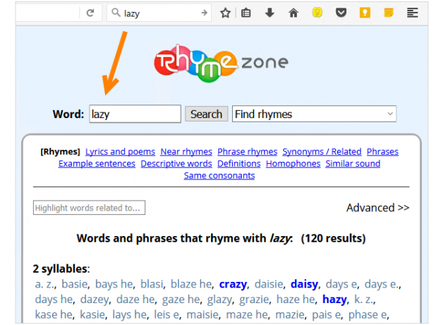 10 начина на вашия браузър могат да ви помогнат да бъдете по-креативни RhymeZone FF