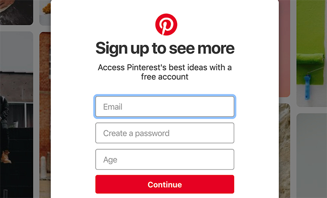 Какво представлява основният екран на Pinterest