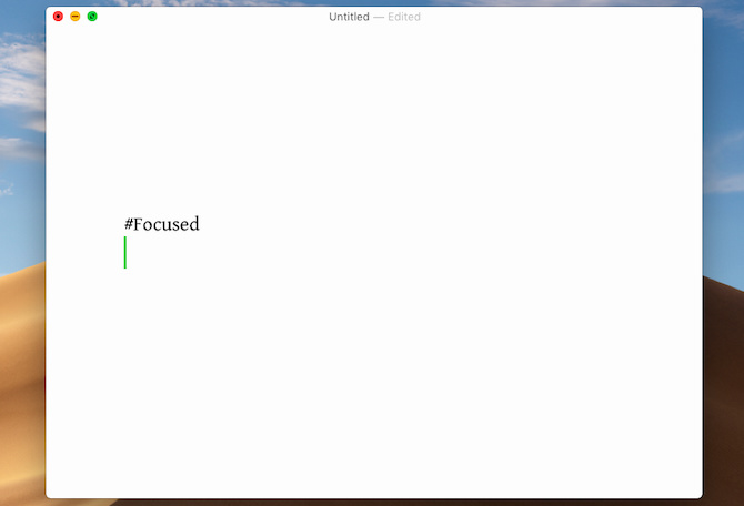 Фокусирано, приложение за писане без разсейване за Mac