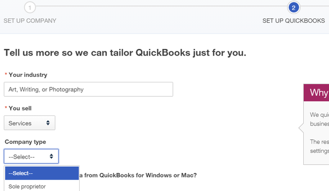 1 QuickBooks онлайн - персонализирани въпроси