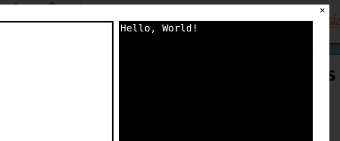 Резултат от основния Hello World Script