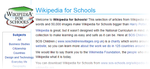 Уикипедия за училища