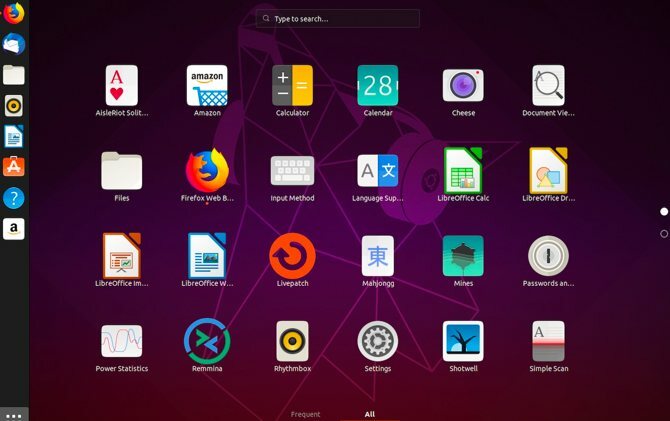 Интерфейс на работния плот на Ubuntu