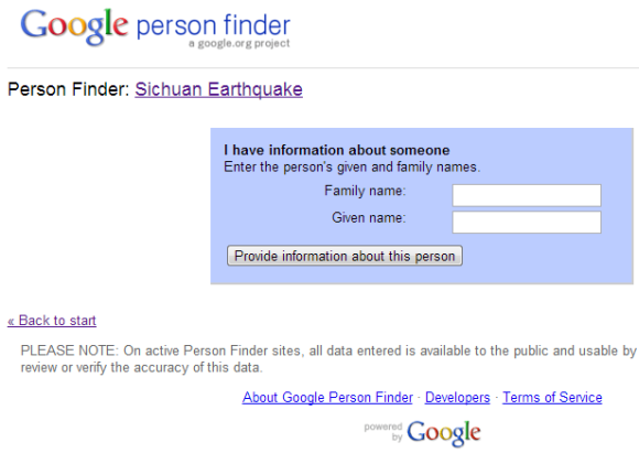 Как да използвате Google Person Finder за намиране на любими след googlepersonfinder5 при бедствия5