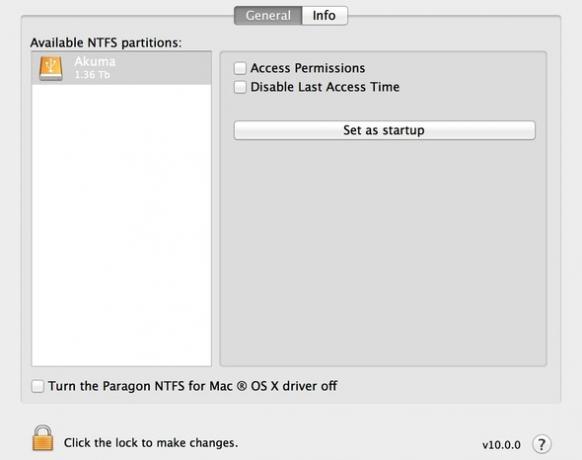 Paragon NTFS за Mac OS X Прегледайте предпочитанията на парагона2 xn