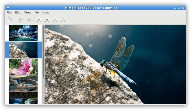 Лек Linux софтуер - Mirage Image Viewer