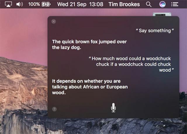 Siri на MacOS