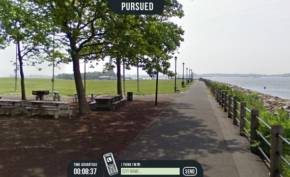 Игра на Google Maps С Игри с изглед на улици, преследвана от игра