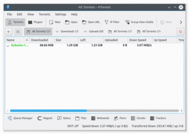 KTorrent торент клиент за Linux