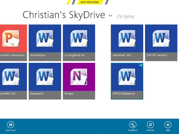 Изтеглете изображения от облака SkyDrive в Windows 8