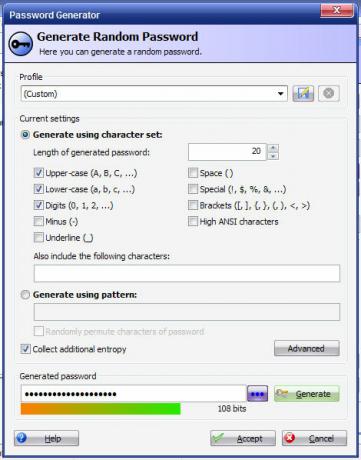 Keepass генерират