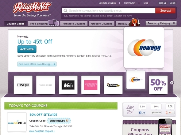 Някои полезни уебсайтове, за да ви помогнат в ежедневната си ежедневна RetailMeNot
