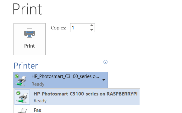 muo-RPI-AirPrint прозорци