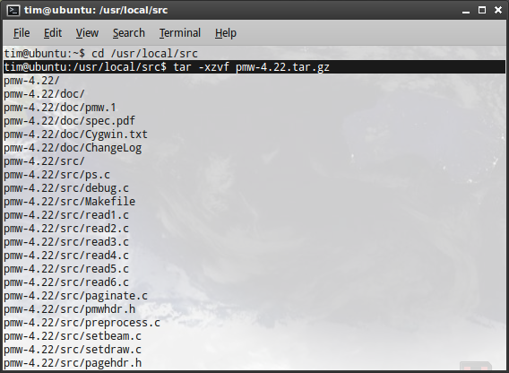 Как да компилирате и инсталирате TAR GZ & TAR BZ2 файлове в Ubuntu Linux untarpmw