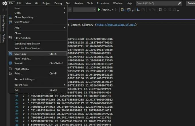 Различни опции за запазване на вашите OBJ файлове в Visual Studio Code