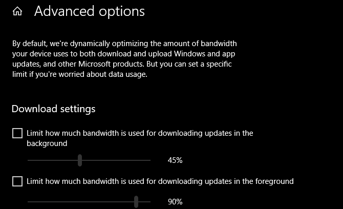 Windows 10 актуализиране на честотната лента