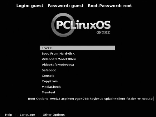PCLinuxOS операционни-меню