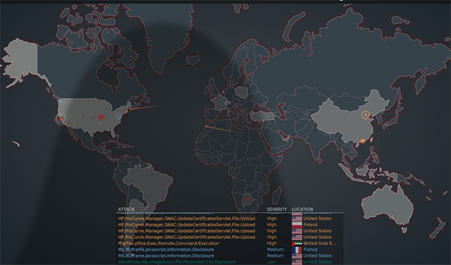 в реално време-заплаха-карти за DDoS