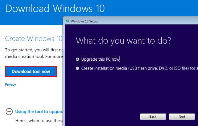 ъпгрейд Windows 10 понижаване на Windows 8 7 инструкции