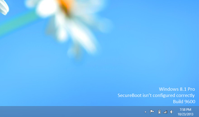 Windows 8.1 Secure Boot Watermark