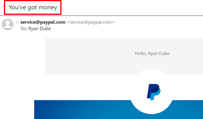 известие по имейл от paypal