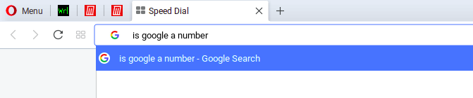 търсене в Google от адресната лента в браузъра Opera