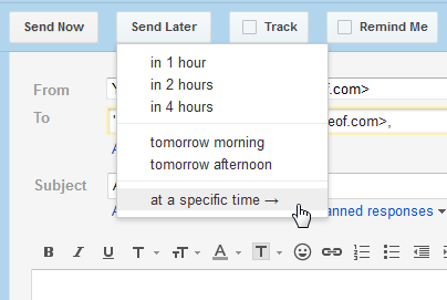 имейли за планиране на Gmail