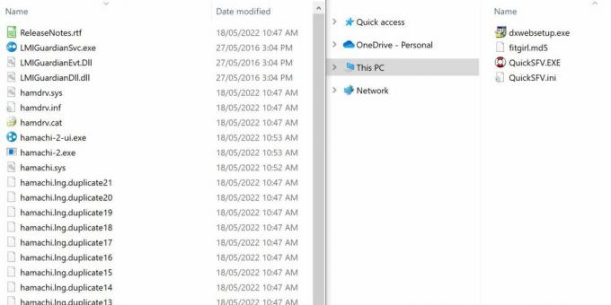екранна снимка на извлечени exe файлове и извлечени msi файлове