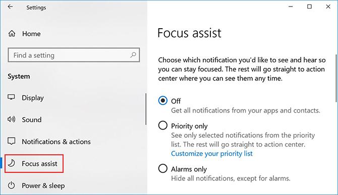 Как да използвате Windows Focus Assist (по-рано тихи часове) Focus Assist