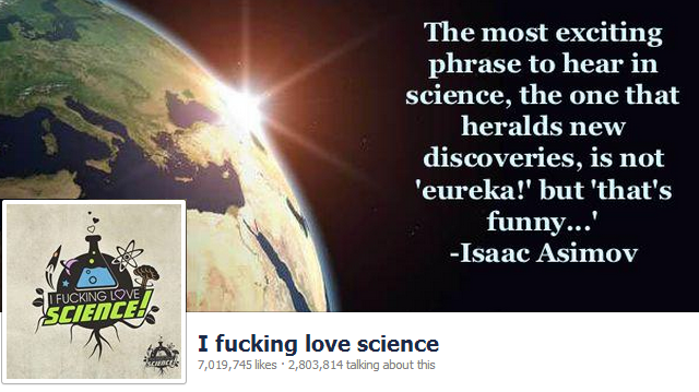 I Fucking Love Science Facebook страница